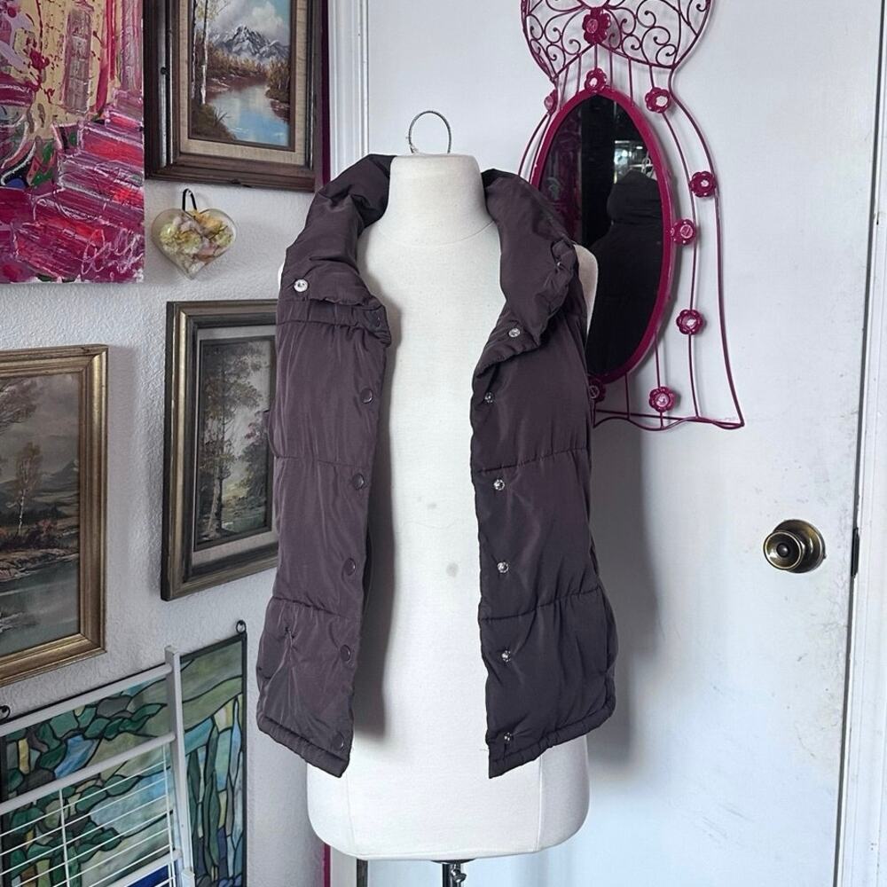 forever 21 brown puffer vest